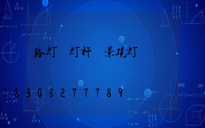 路灯 灯杆 景观灯